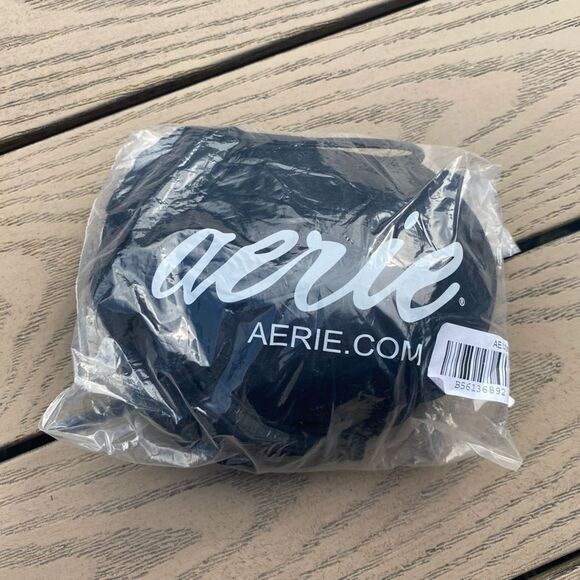 NWT aerie black push up wired padded bra 32D swim bikini top - Picture 2 of 10